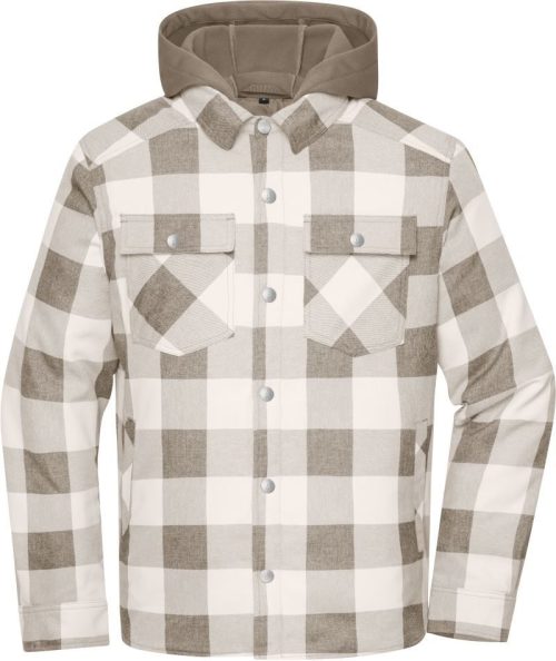 Wattierte Hemdjacke JN 1872 – Daiber in Dusty Brown/Cement