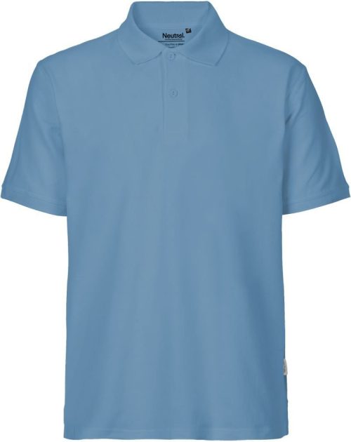 Herren Bio Piqué Polo O 20080 – Neutral in Dusty Indigo