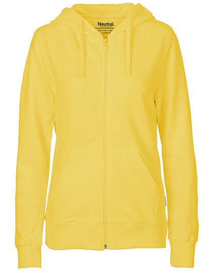 Damen Bio Kapuzen Sweatjacke O 83301 – Neutral in Dusty Yellow