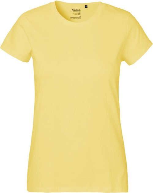 Schweres Damen Bio T-Shirt O 80001 – Neutral in Dusty Yellow