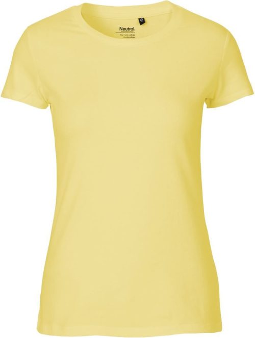 Damen Bio T-Shirt O 81001 – Neutral in Dusty Yellow