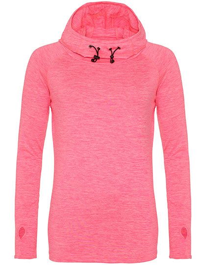 Women´s Cool Cowl Neck Top – Just Cool in Electric Pink Melange