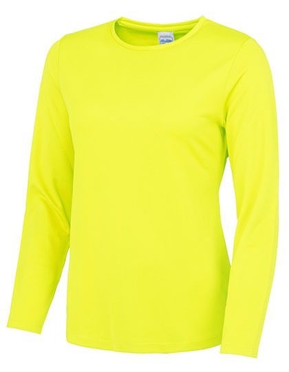 Women´s Long Sleeve Cool T – Just Cool in Electric Yellow