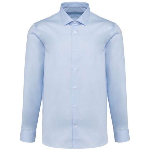 Men's Long-Sleeved Twill Shirt – Kariban Premium in Essential Light Blue