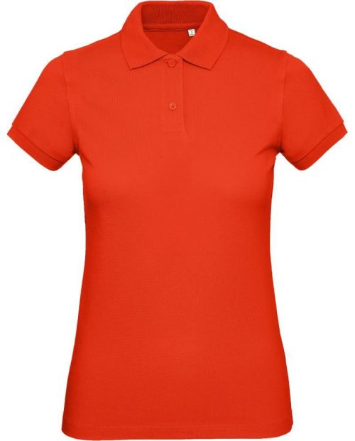 Damen Bio Piqué Polo Inspire Polo /women_° – B&C in Fire Red