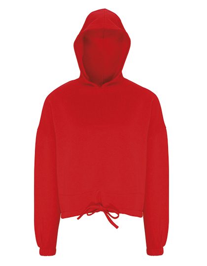 Women´s Cropped Oversize Hoodie – TriDri® in Fire Red