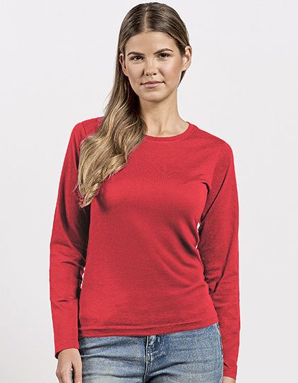 Women´s Premium-T Longsleeve – Promodoro in Fire Red