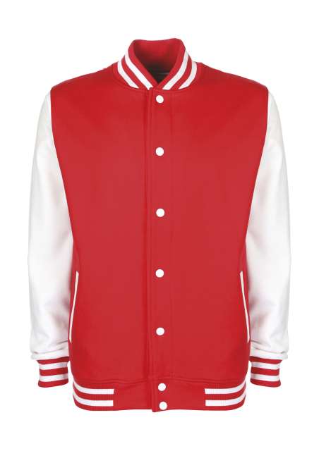 Varsity Jacket – FDM in Fire Red/White