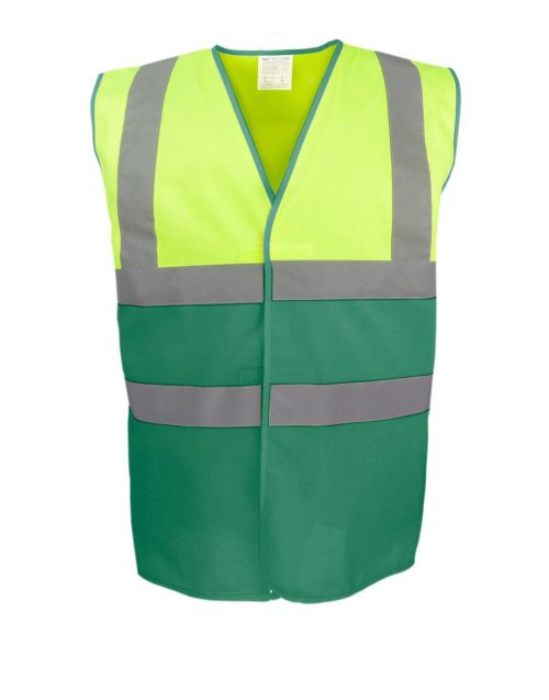 Zweifarbige Weste für hohe Sichtbarkeit HVW122 – Yoko in Fluo Yellow/Green