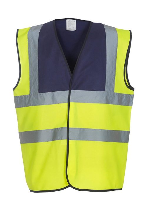 Hi-Vis Warnweste HVW 100 – Yoko in Fluo Yellow/Navy
