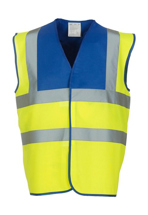 Hi-Vis Warnweste HVW 100 – Yoko in Fluo Yellow/Royal Blue