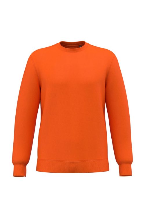 Recyceltes Unisex-Sweatshirt mit Rundhalsausschnitt K4040 – Kariban in Fluorescent Orange