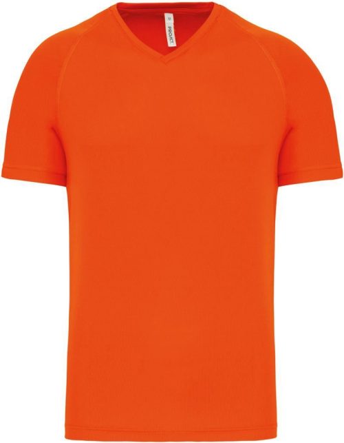 Herren V-Ausschnitt Sport Shirt PA 476 – Kariban ProAct in Fluorescent Orange