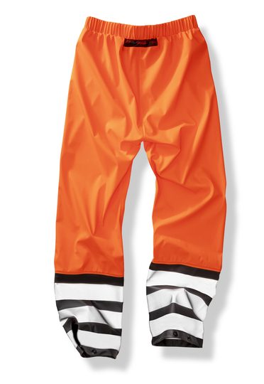 Heavy Duty Prism PU Safe & Dry Trouser with Recycled Backing – Result Recycled in Fluorescent Orange/Black