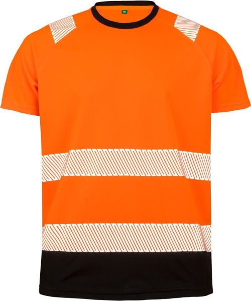Sicherheits T-Shirt R 502X – Result in Fluorescent Orange/Black