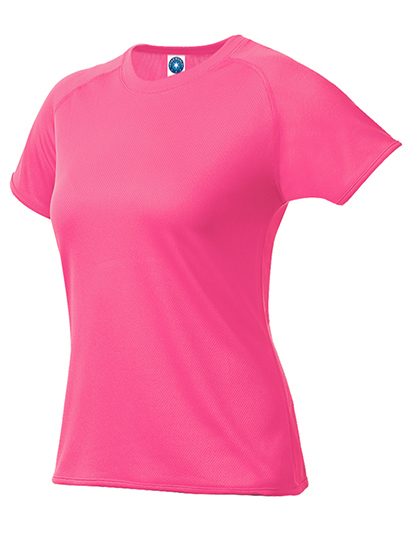 Ladies´ Sport T-Shirt – Starworld in Fluorescent Pink