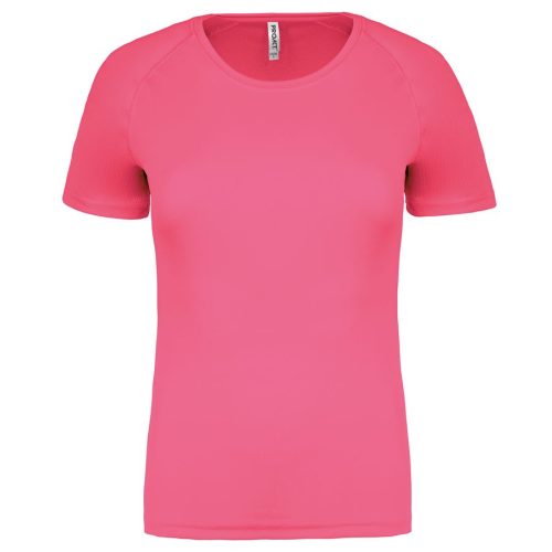 Damen Basic Sport Funktionsshirt Kurzarm PA439 – Proact in Fluorescent  Pink