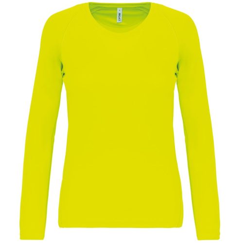 Damen Basic Sport Funktionsshirt Langarm PA444 – Proact in Fluorescent Yellow