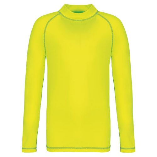 Kinder-Funktionsshirt mit langen Ärmeln und UV-Schutz PA4018 – Proact in Fluorescent Yellow