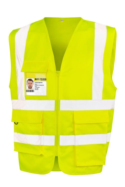 Sicherheitsweste mit Reißverschluss R477X – Result in Fluorescent Yellow