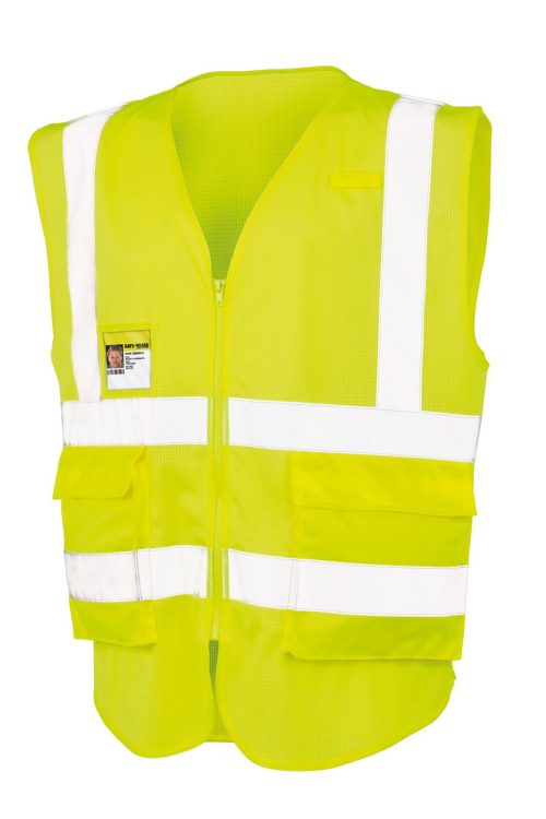 Sicherheitsweste aus Strick R479X – Result in Fluorescent Yellow