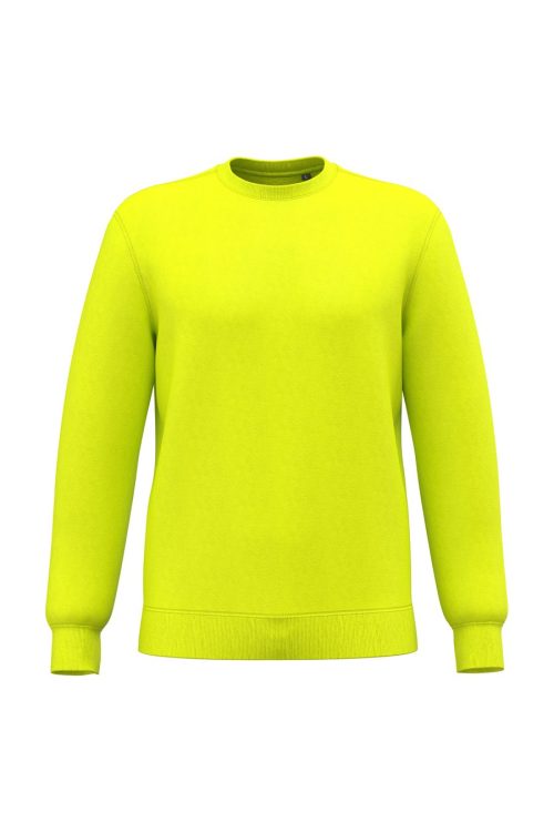 Recyceltes Unisex-Sweatshirt mit Rundhalsausschnitt K4040 – Kariban in Fluorescent Yellow