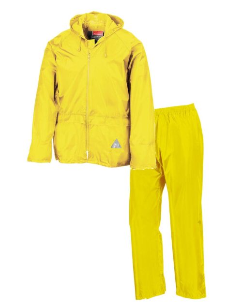 Waterproof Jacket & Trouser Set – Result in Fluorescent Yellow