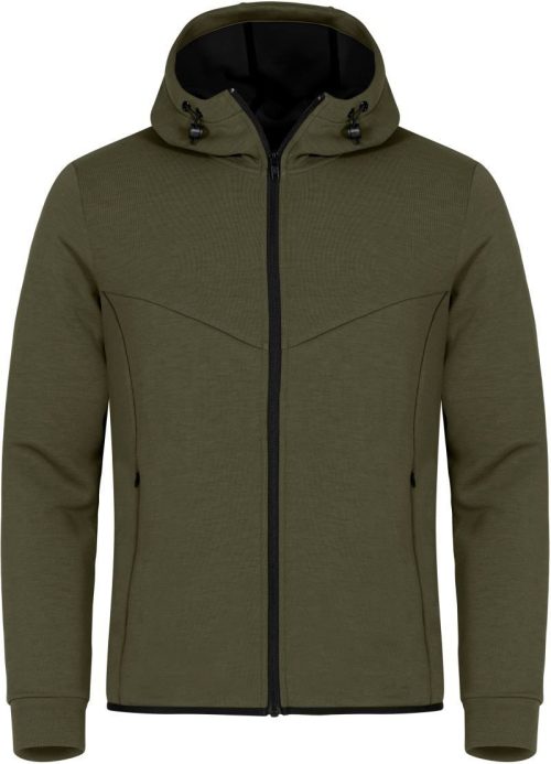 Herren Kapuzen Sweatjacke Hayden Sweat Jacket Men – Clique in Fog Green