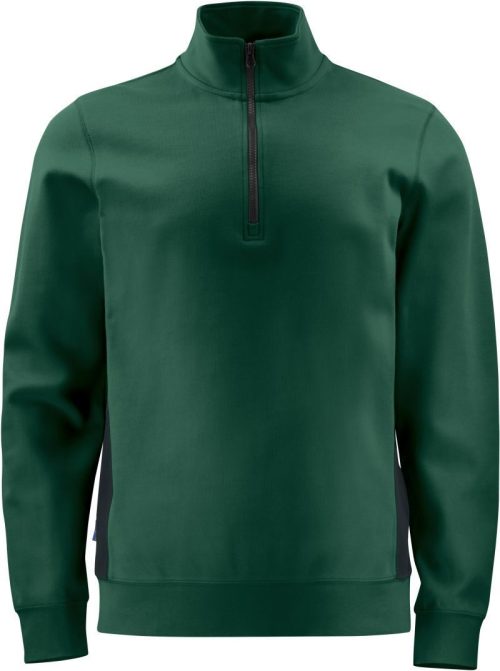 Schwerer Doubleface Workwear Sweater mit 1/4 Zip 2128 Sweatshirt 1/2 Zip – ProJob in Forest Green