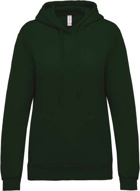 Ladies’ Hooded Sweatshirt – Kariban in Forest Green