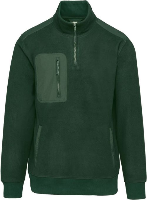 Workwear Fleece mit 1/4 Zip WK 905 – WK in Forest Green