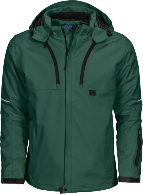 Gefütterte Workwear Softshell Jacke 3407 Padded Jacket – ProJob in Forest Green