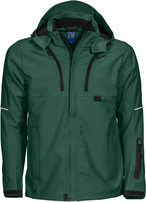 Workwear 3-Lagen Softshell Jacke 3406 Functional Jacket – ProJob in Forest Green
