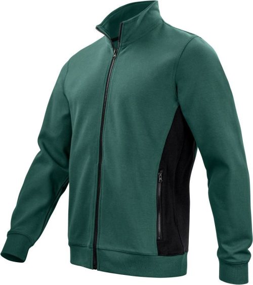 Schwere Doubleface Workwear Sweatjacke 2129 Sweatshirt Full Zip – ProJob in Forest Green