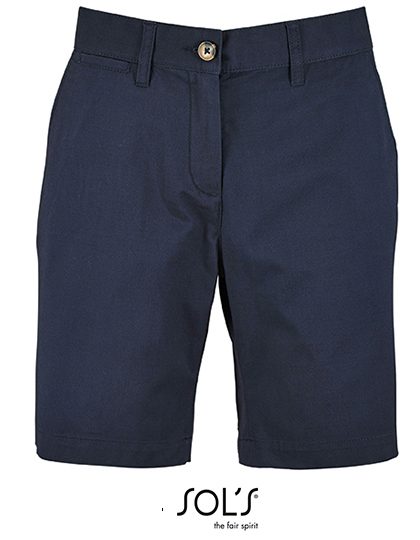 Women´s Chino Bermuda Shorts Jasper – SOL´S in French Navy