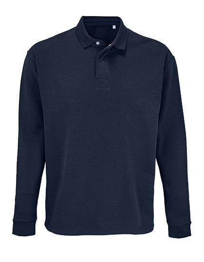 Unisex Polo Collar Sweatshirt Heritage – SOL´S in French Navy