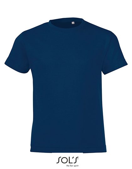Kids´ Round Collar T-Shirt Regent Fit – SOL´S in French Navy
