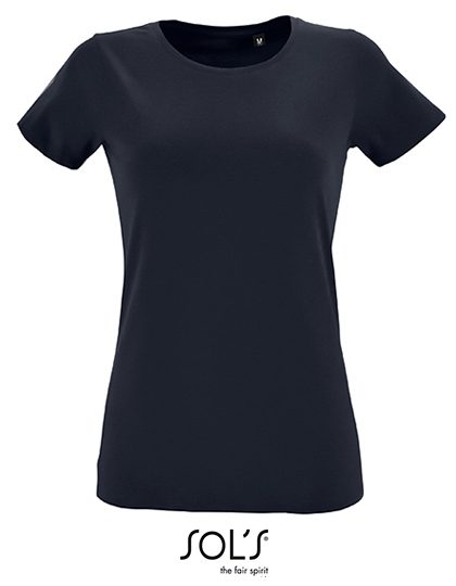 Women´s Round Neck Fitted T-Shirt Regent – SOL´S in French Navy