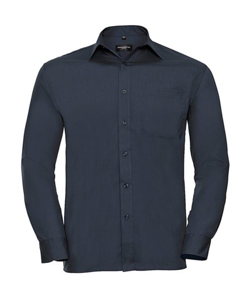 Poplin Shirt Ls 0R934M0 – Russell Collection in French Navy
