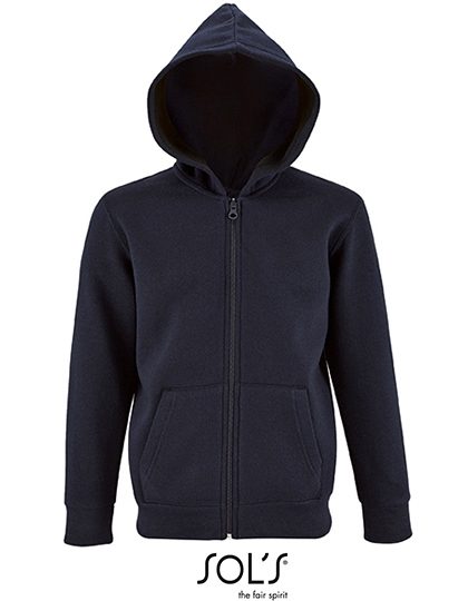 Kids´ Zip Hoodie Stone – SOL´S in French Navy