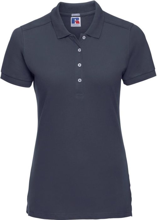 Damen Stretch Piqué Polo 566F – Russell Athletic in French Navy