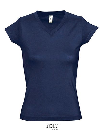 Women´s V-Neck-T-Shirt Moon – SOL´S in French Navy
