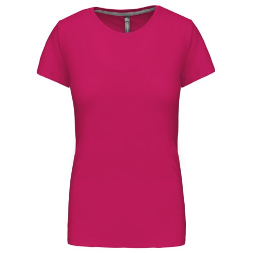 Ladies' Short Sleeve Crew Neck T-Shirt – Kariban in Fuchsia