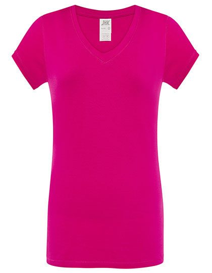 Ladies´ V-Neck Sicilia – JHK in Fuchsia