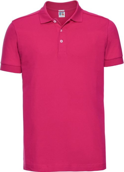 Herren Stretch Piqué Polo 566M – Russell Athletic in Fuchsia