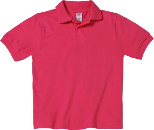 Kinder Piqué Polo Safran /kids – B&C in Fuchsia