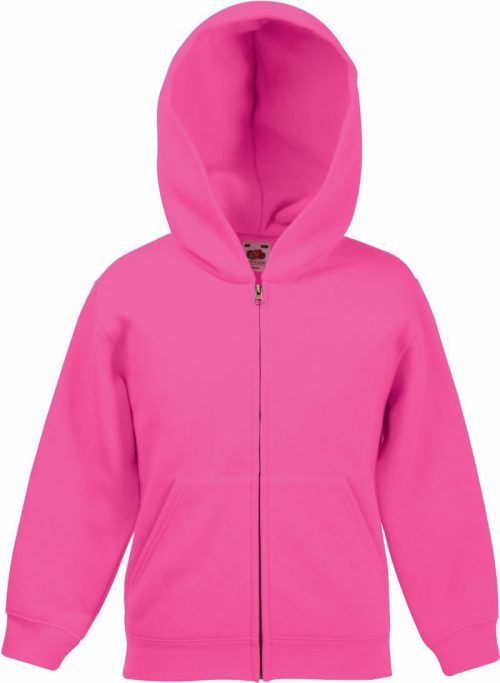 Kinder Kapuzen Sweatjacke Classic Kids Sweat Jacket – Fruit of the Loom in Fuchsia