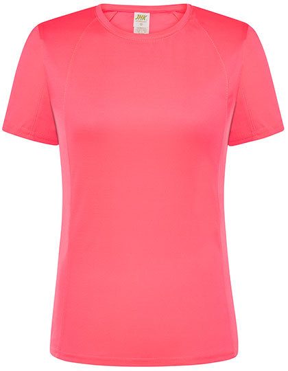Ladies´ Sport T-Shirt – JHK in Fuchsia Fluor