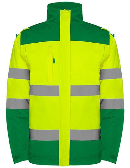 Epsylon Parka – Roly Workwear in Garden Green 52/Fluor Yellow 221