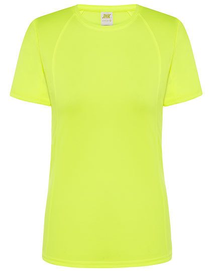 Ladies´ Sport T-Shirt – JHK in Gold Fluor